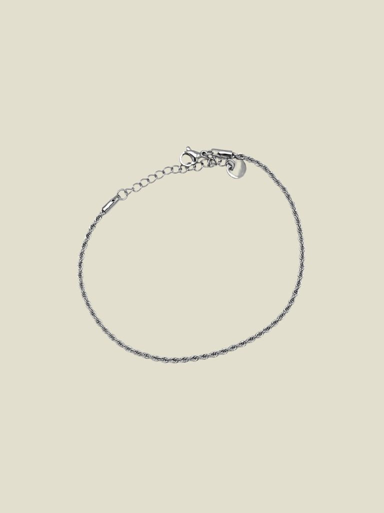 Anklet Twisted Rope Silver