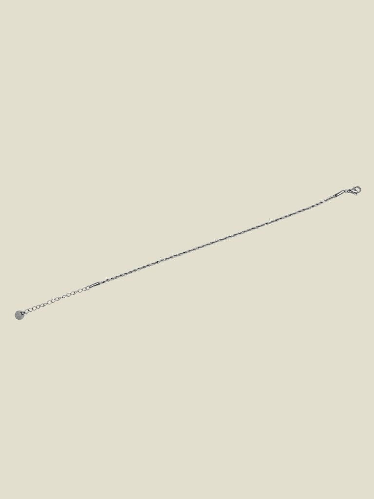Anklet Twisted Rope Silver