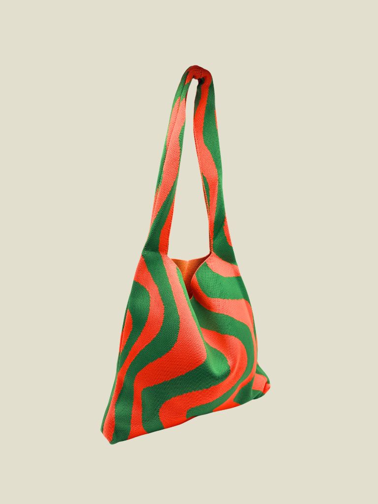 Bag Green Orange Swirl