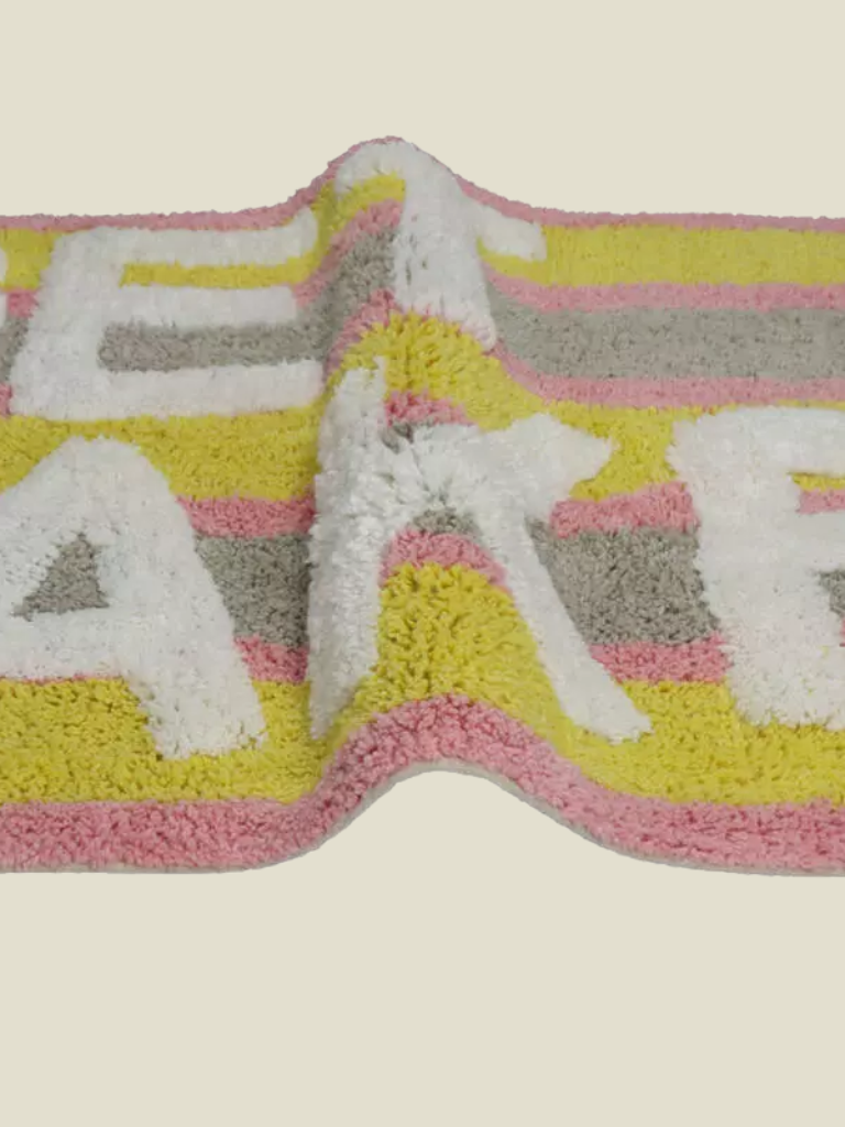 Cotton Bath Mat Get Naked Stripes