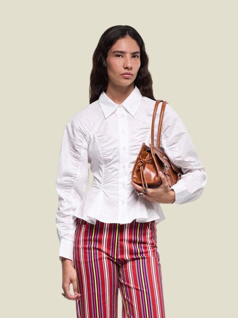 Blouse Belleville Ruched White