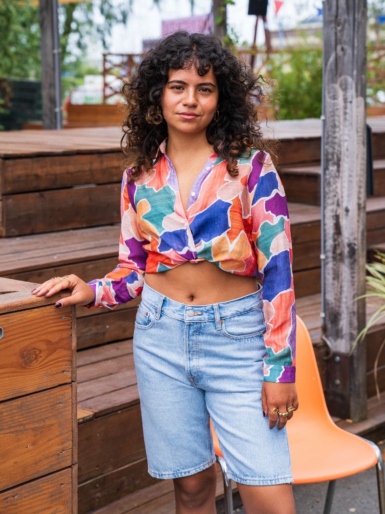 Blouse Henrika Flower Orange