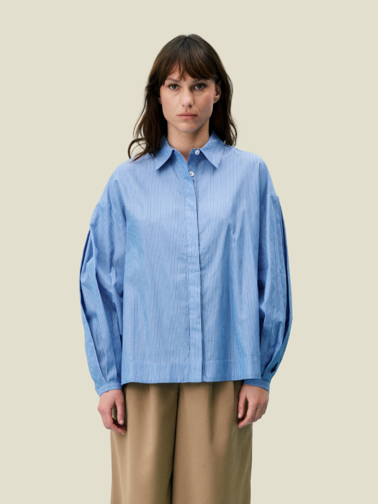 Blouse Libellule Bleu Clair