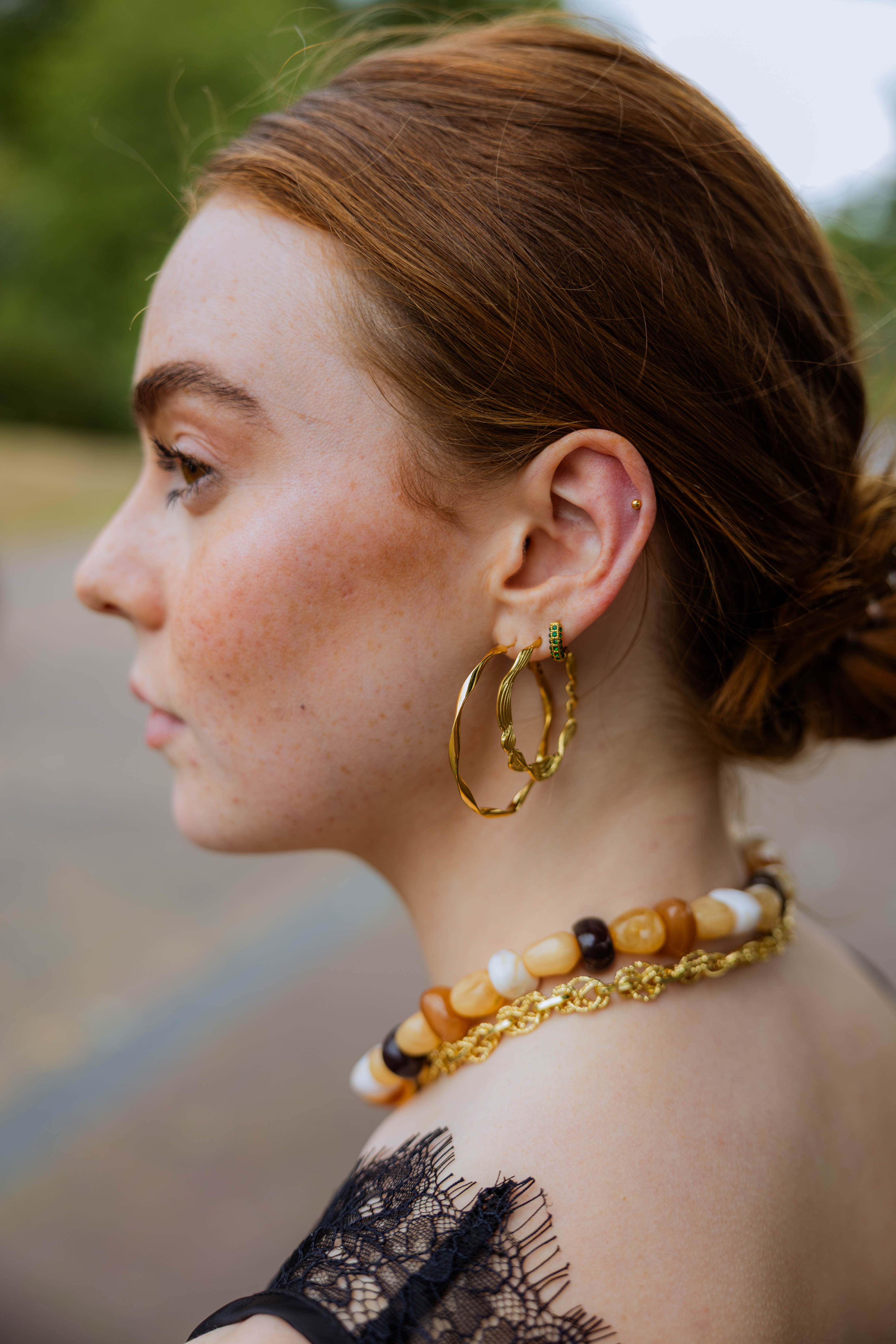 Funky Earrings (Set) Chunky Twisted Hoops
