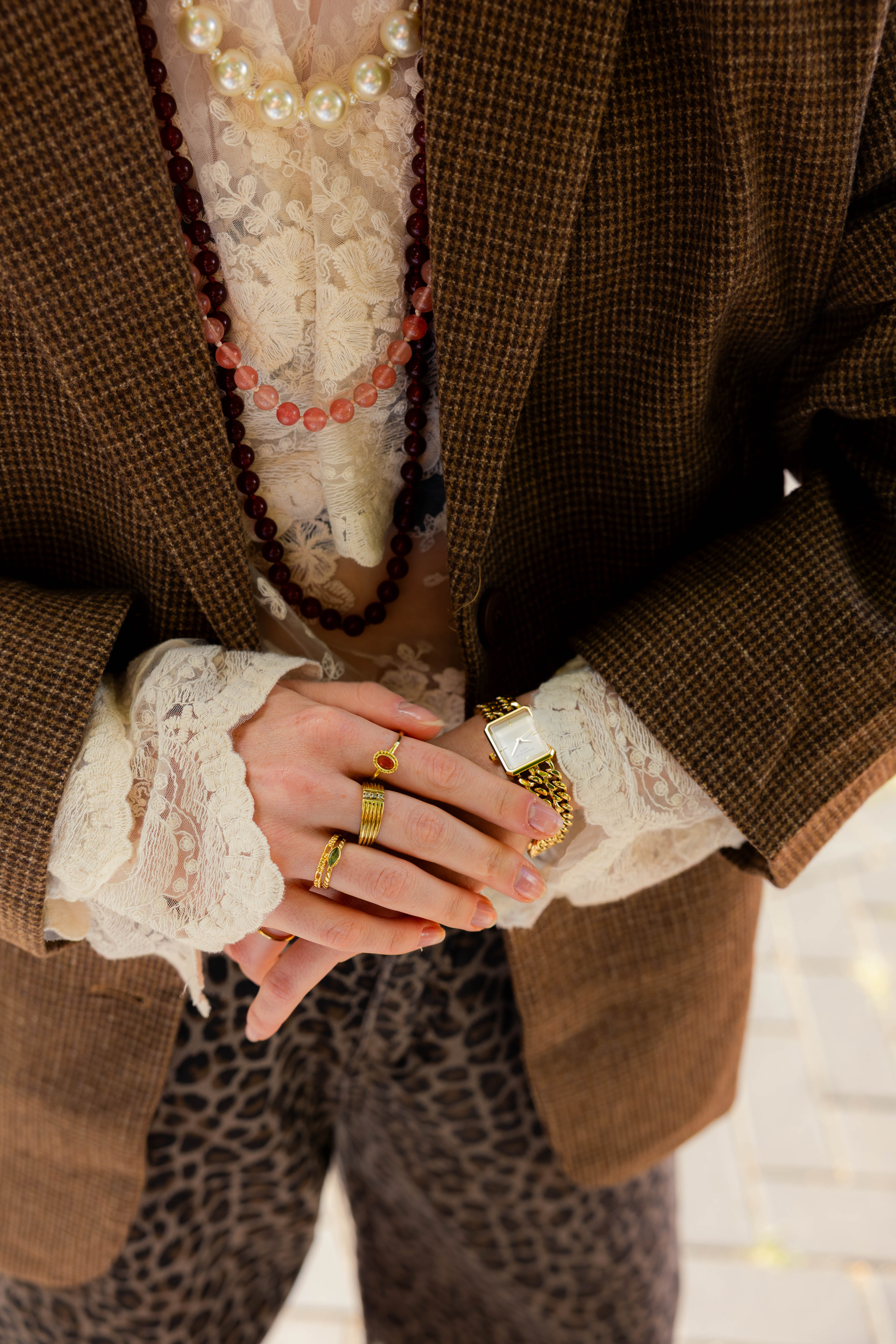 Ring Tiny Eyeshape Peridot Gold