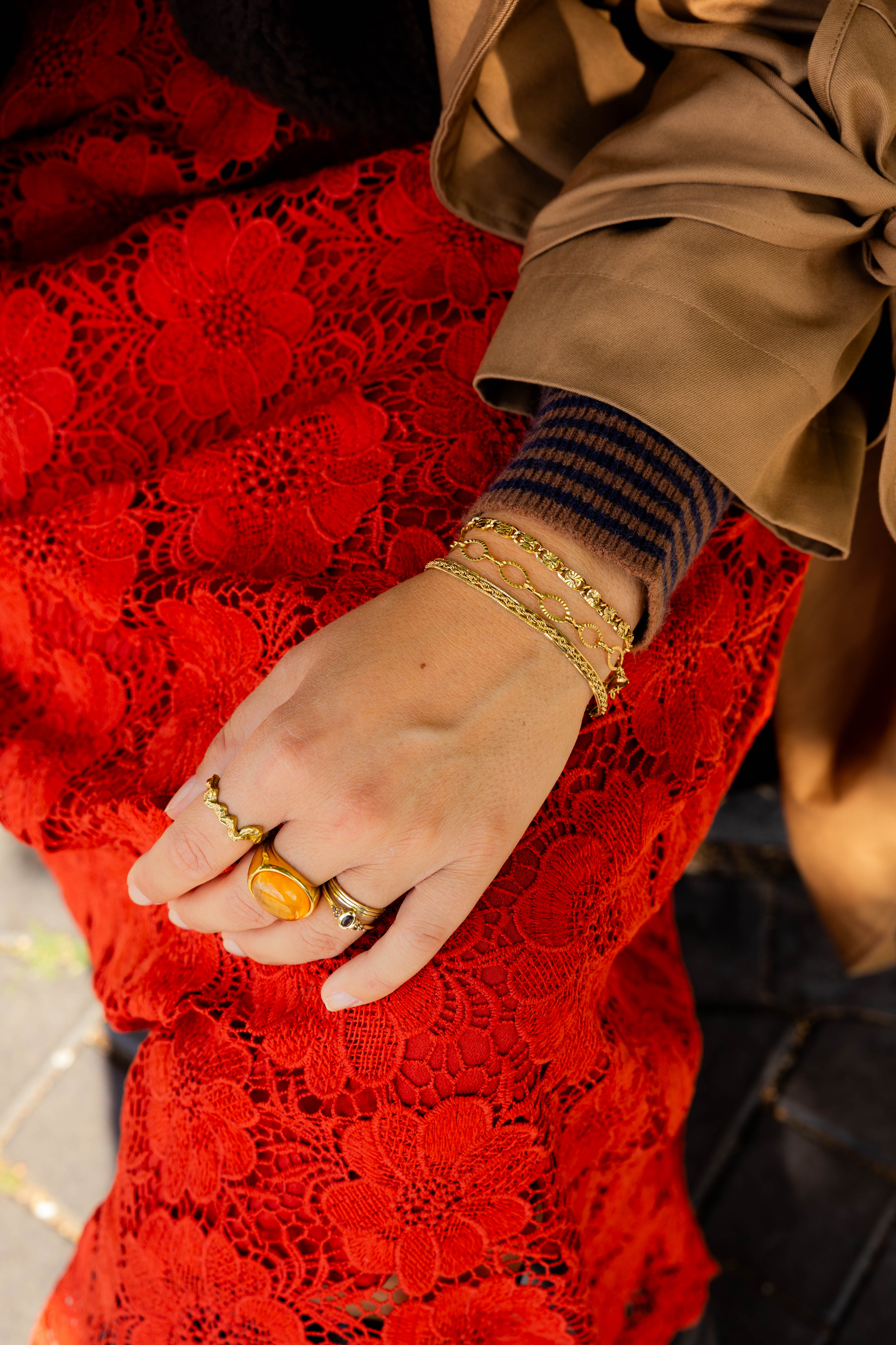 Bracelet Flat Rope Gold