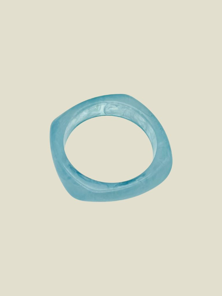 Bracelet Bangle Big Resin Blue