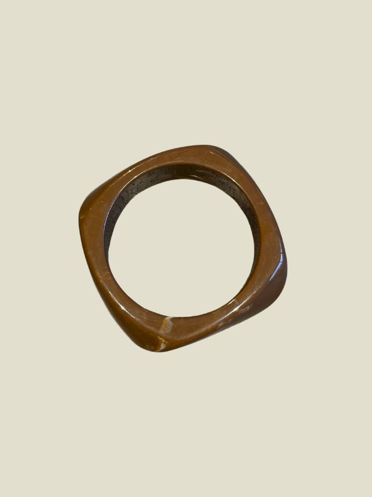 Bracelet Bangle Big Resin Brown