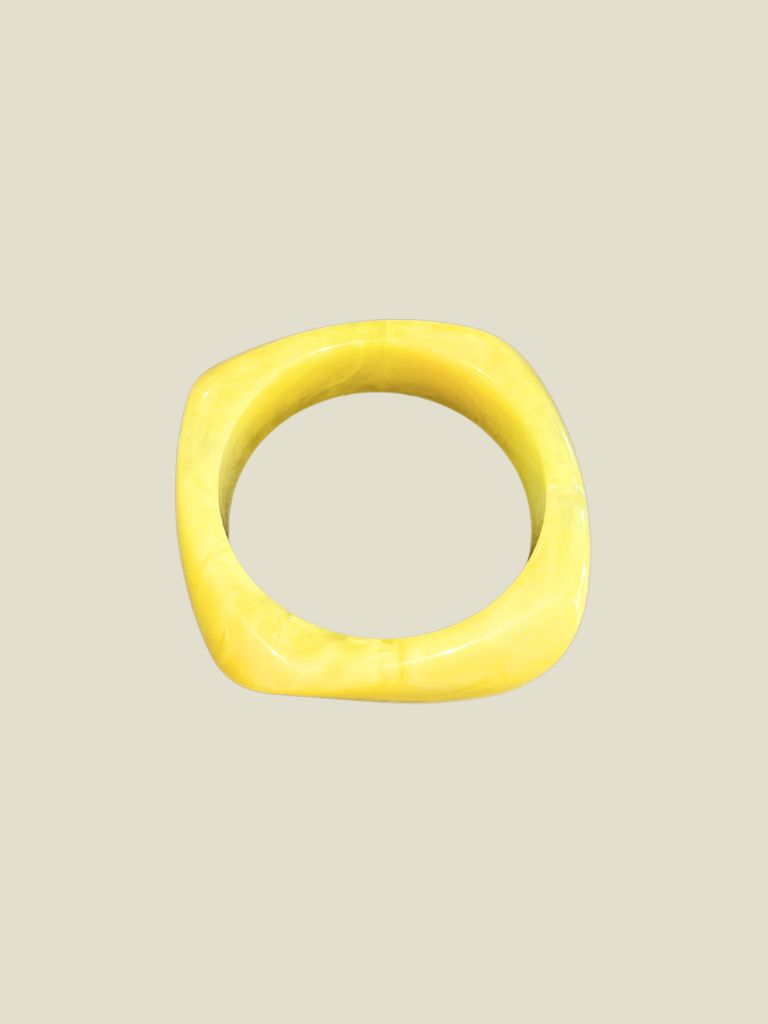 Bracelet Bangle Big Resin Yellow