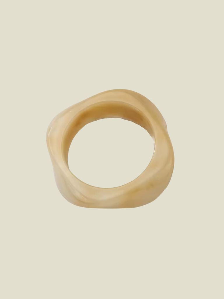 Bracelet Bangle Resin Beige