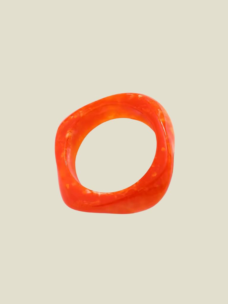 Bracelet Bangle Resin Orange