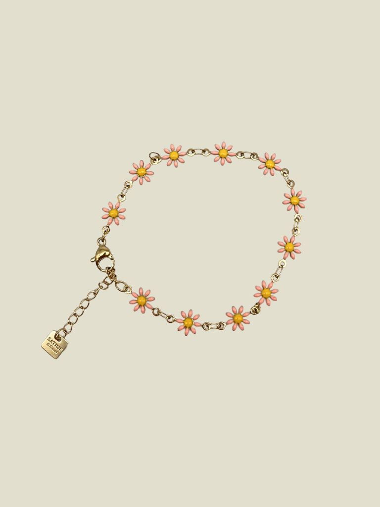 Bracelet Daisies Pink