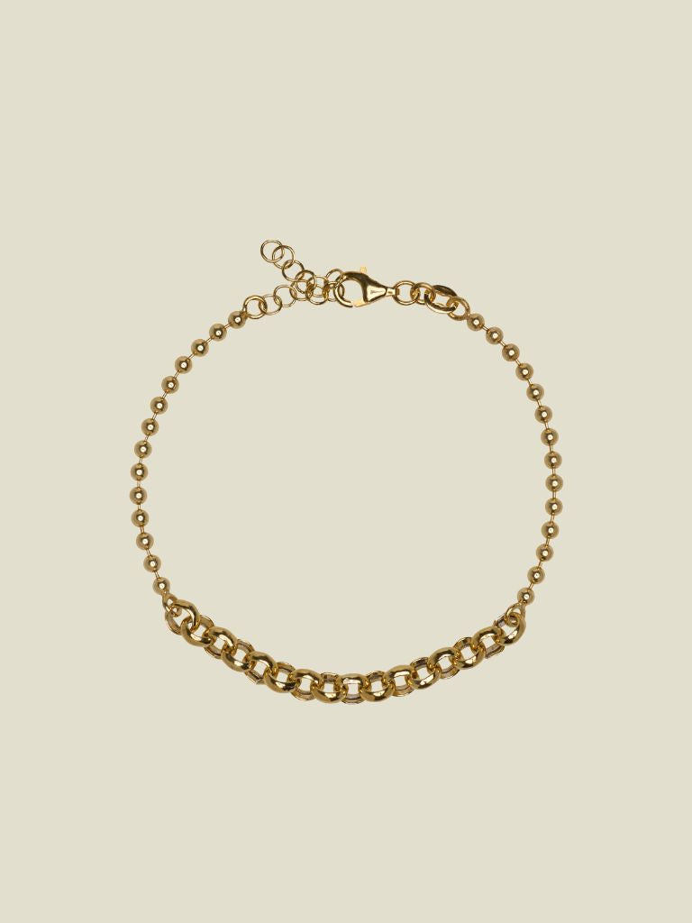 Bracelet Double Ball Chain Gold