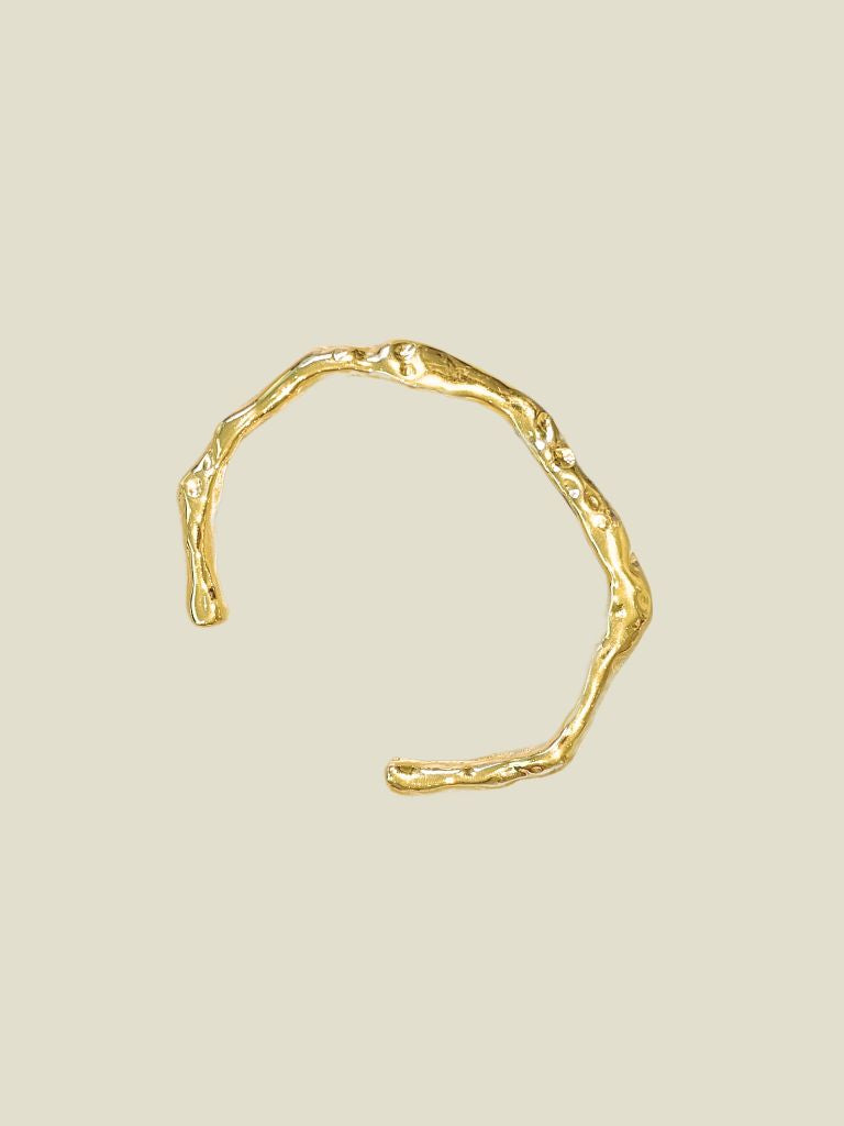 Bracelet Golden Structured Wave