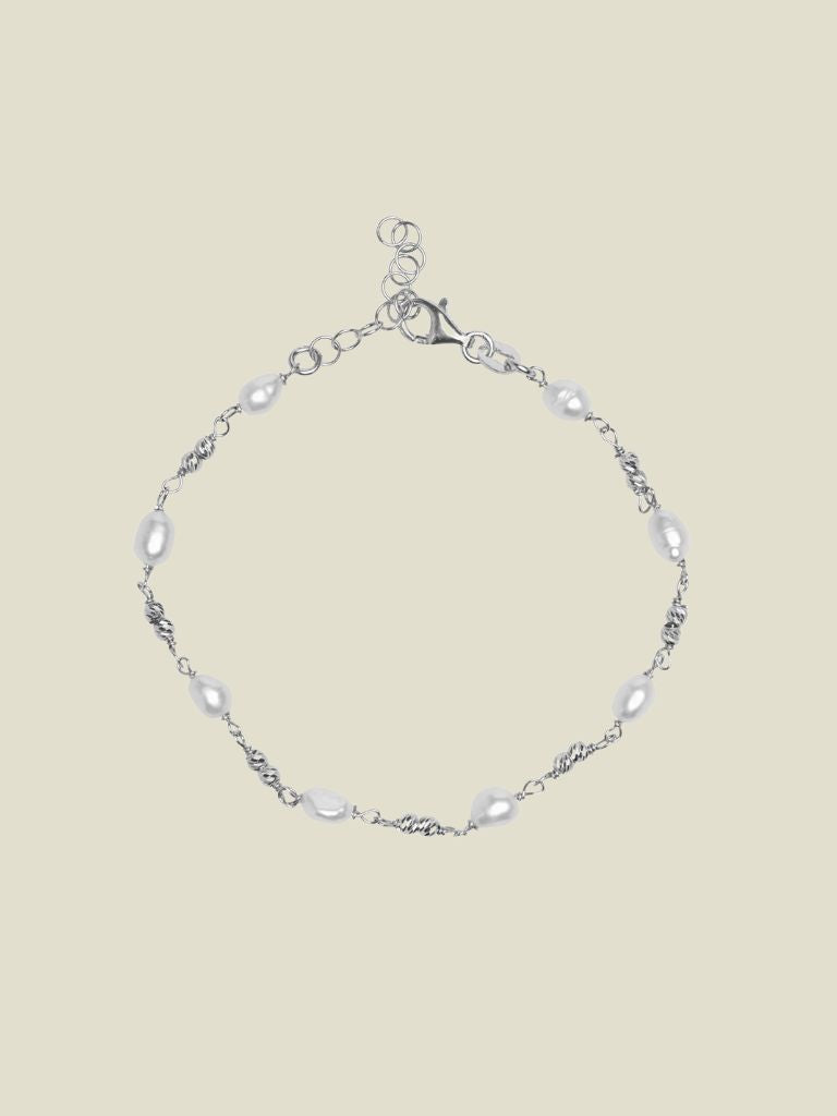 Bracelet Pearl Shiny Ball Silver