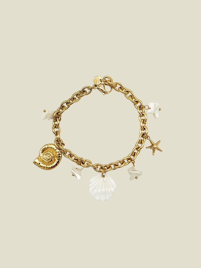 Bracelet White Gold Shells