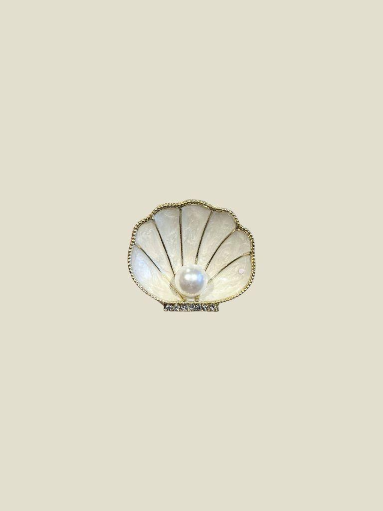 Broche White Pearl Shell