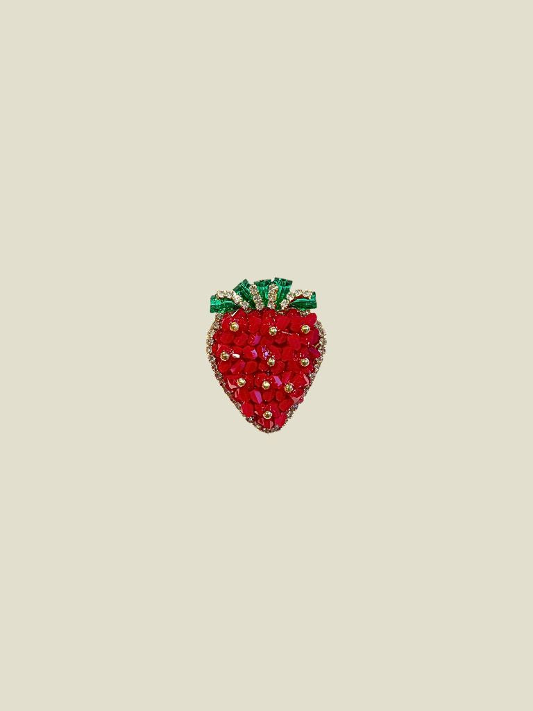 Broche Zircon Strawberry