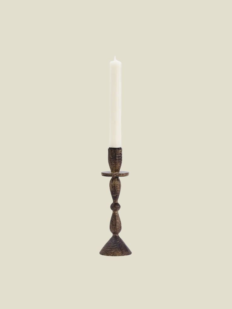 Candle Holder Dark Wooden