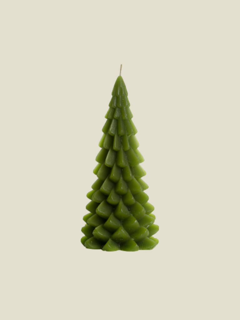 Candle Christmas Tree Leaf Green