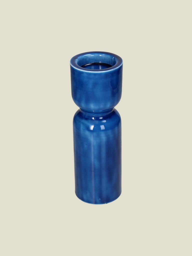 Candle Stick Metal Blue