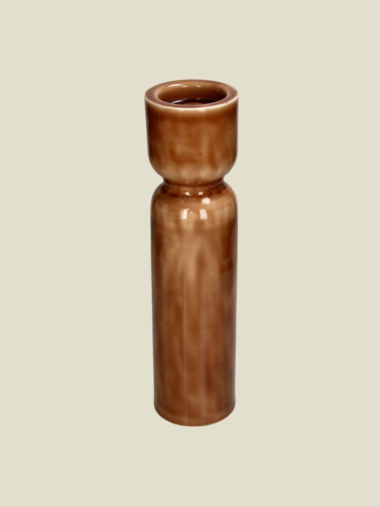 Candle Stick Metal Brown