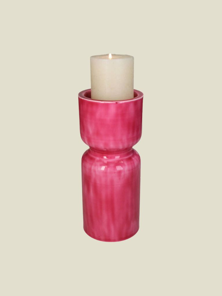 Candle Stick Metal Pink