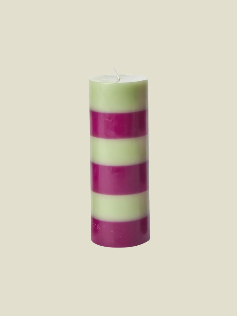 Candle Striped Block Green