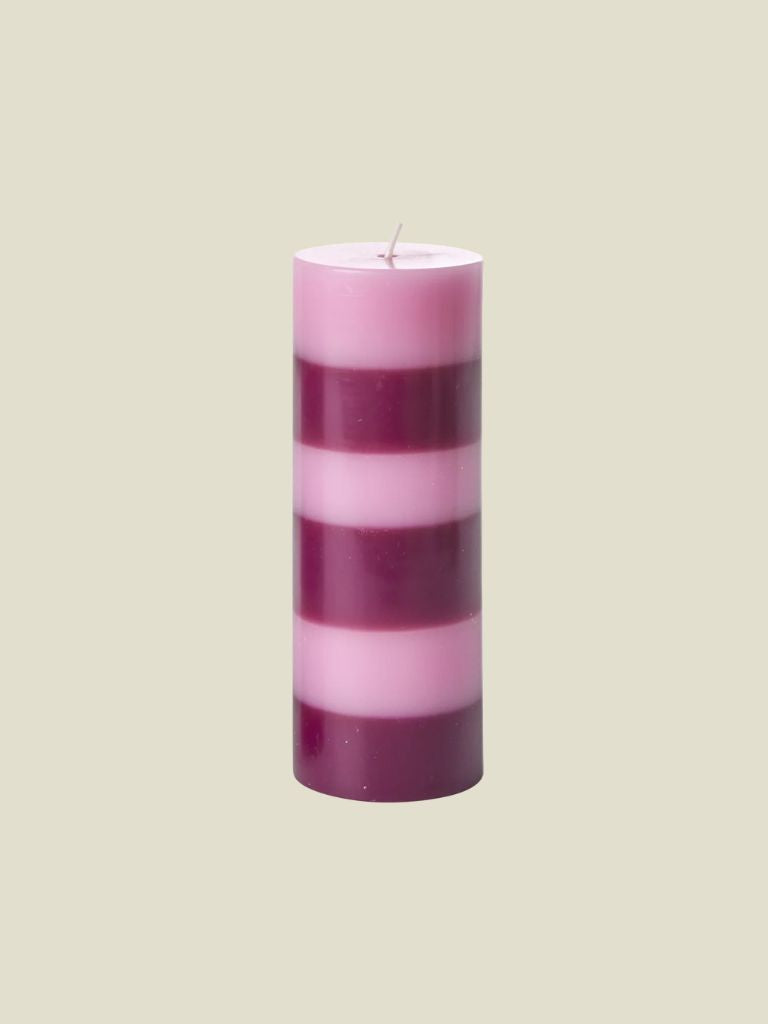 Candle Striped Block Pink