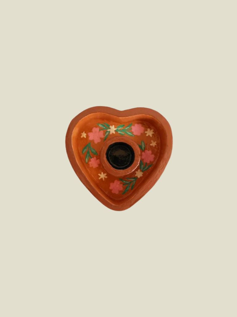 Candleholder Heart With Flowers
