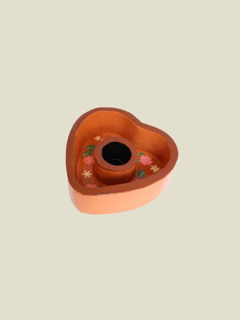 Candleholder Heart With Flowers