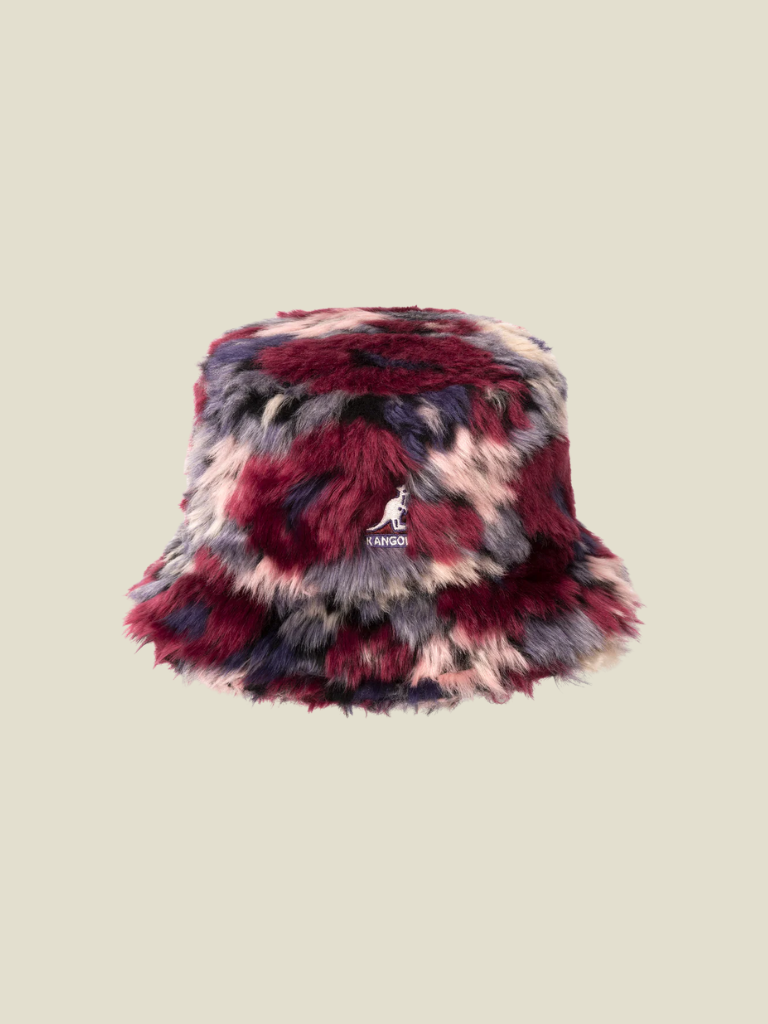 Bucket Hat Faux Fur Purple