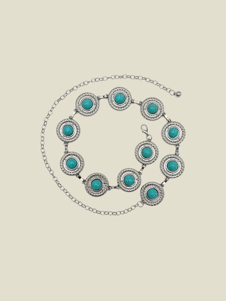 Chain Belt Bohemian Turquoise Stone