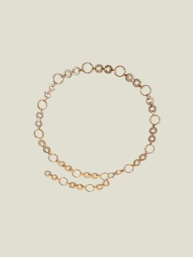 Chain Belt Small Big Circles Gold