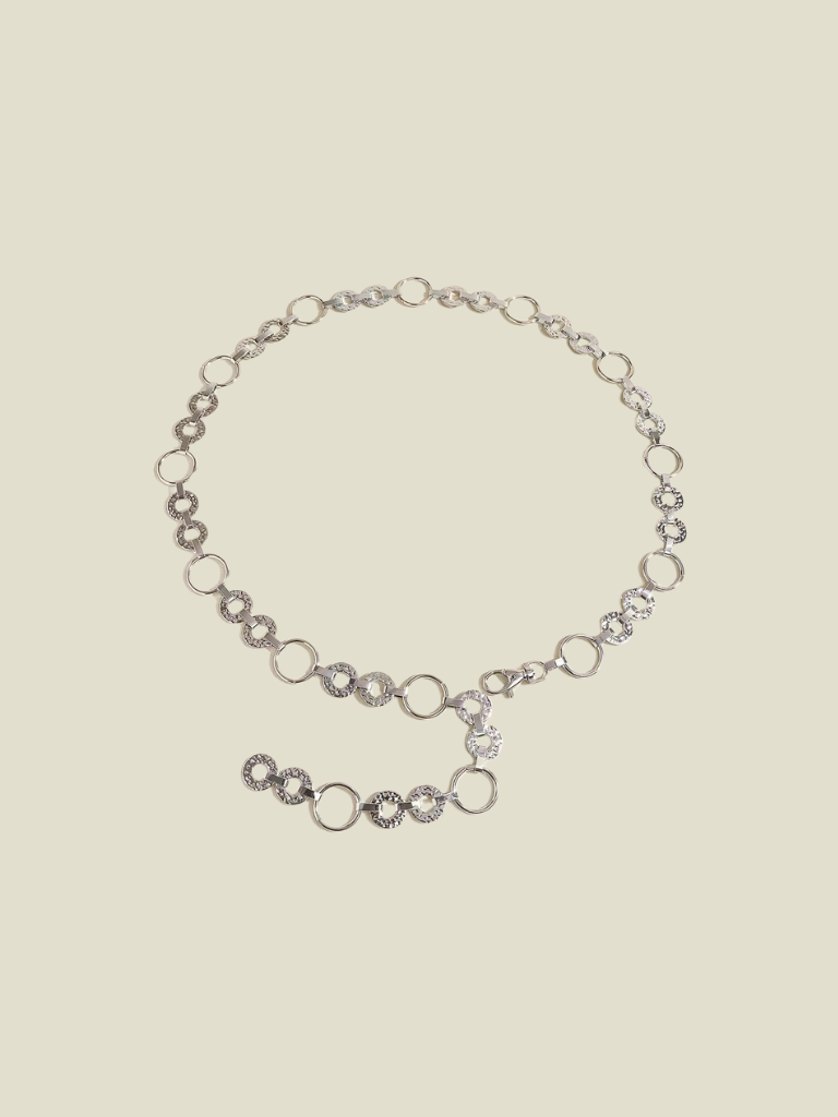 Chain Belt Small Big Circles Silver
