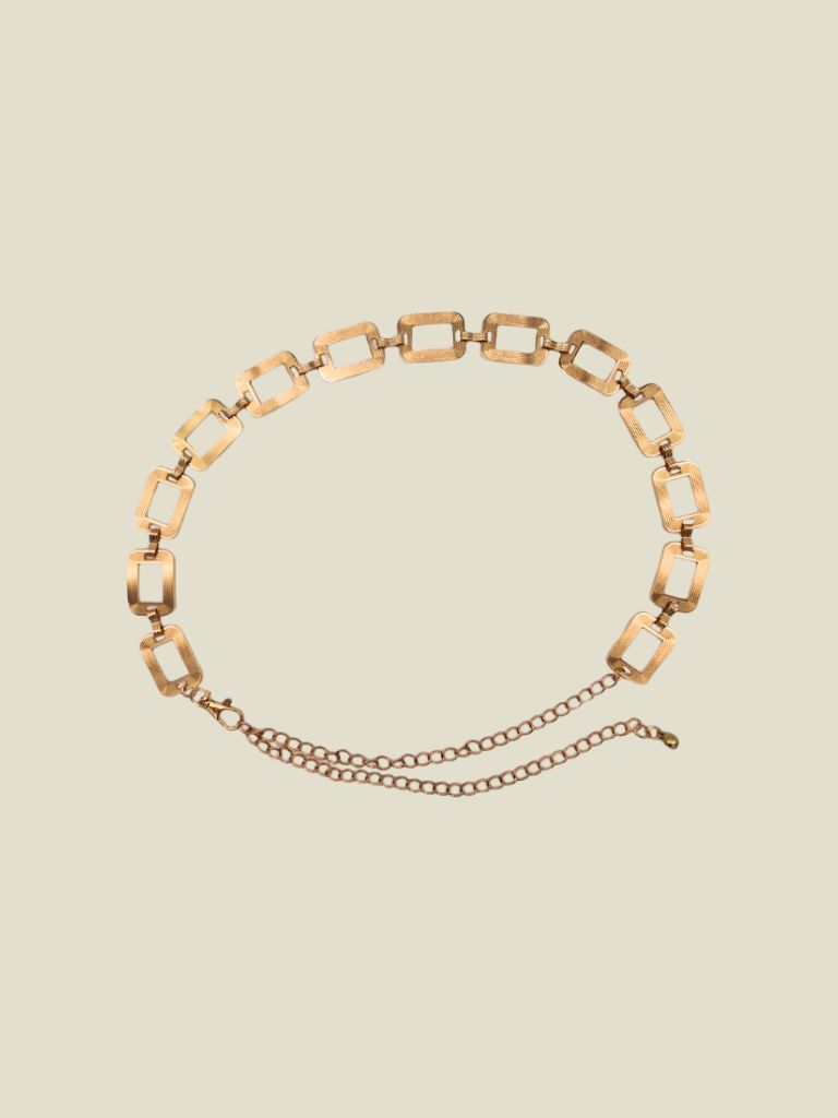 Chain Belt Squares Gold