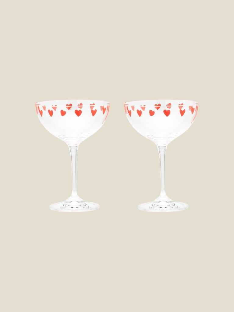 Champagne Glass Classic Love Set of 2