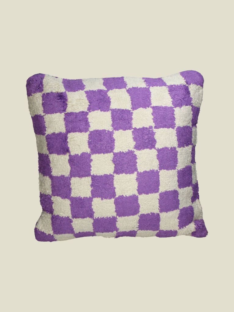 Cushion Checker Lilac