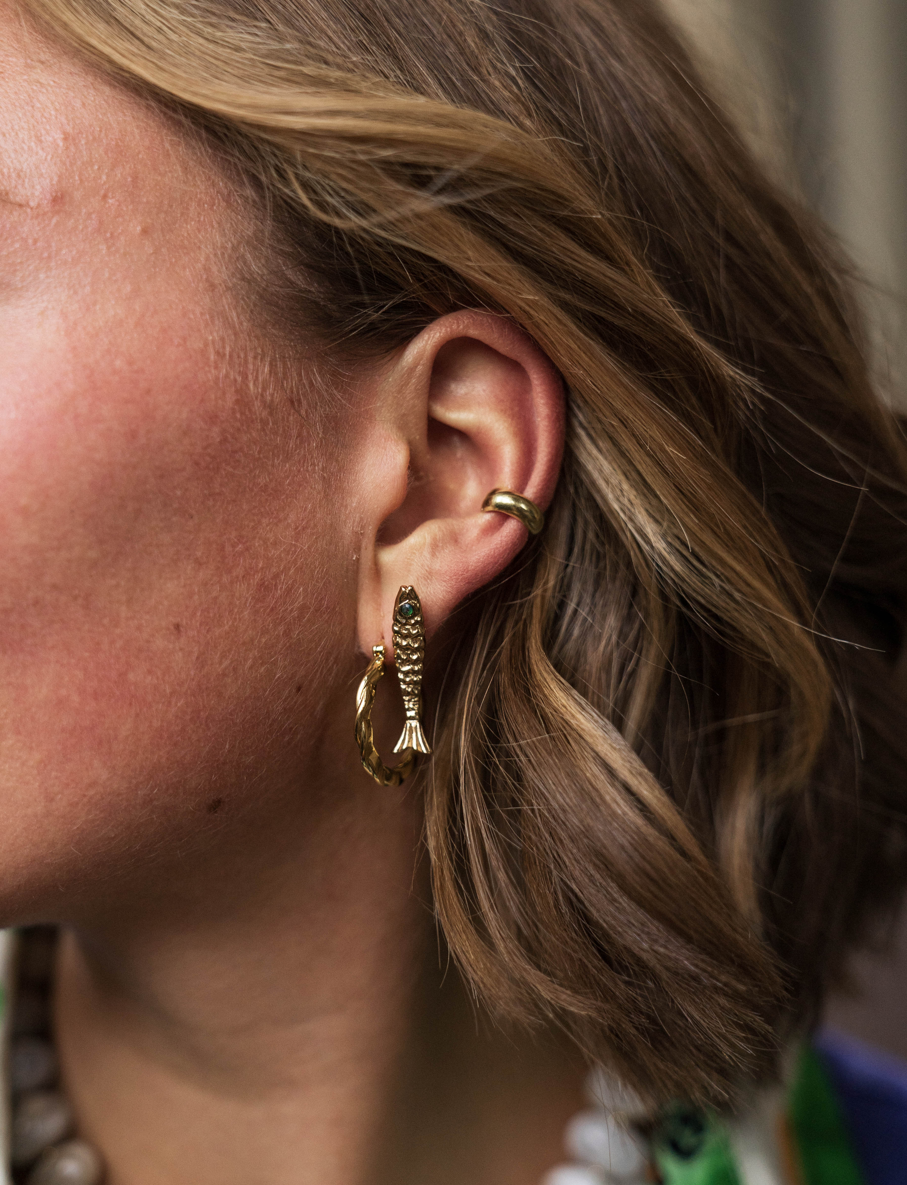 Earring Large Twisted Hoop