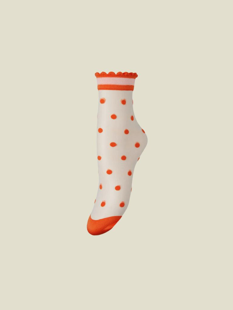 Dagmar Dot Socks Persimmon Orange