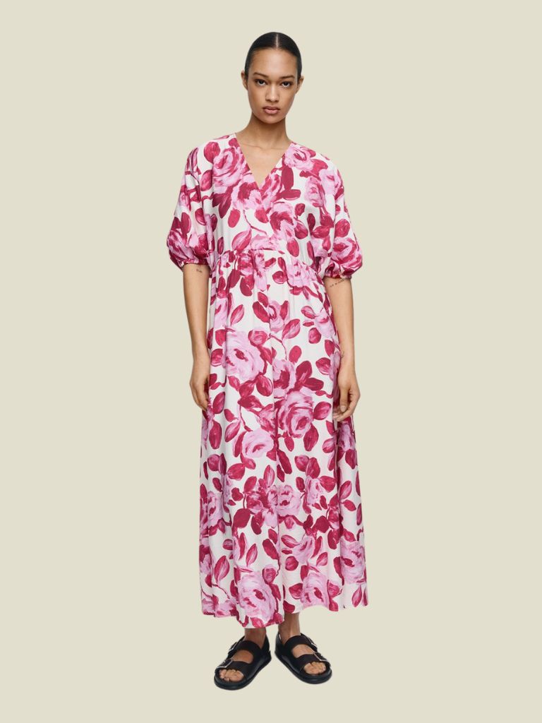 Dress Edrina Red Rose Flower