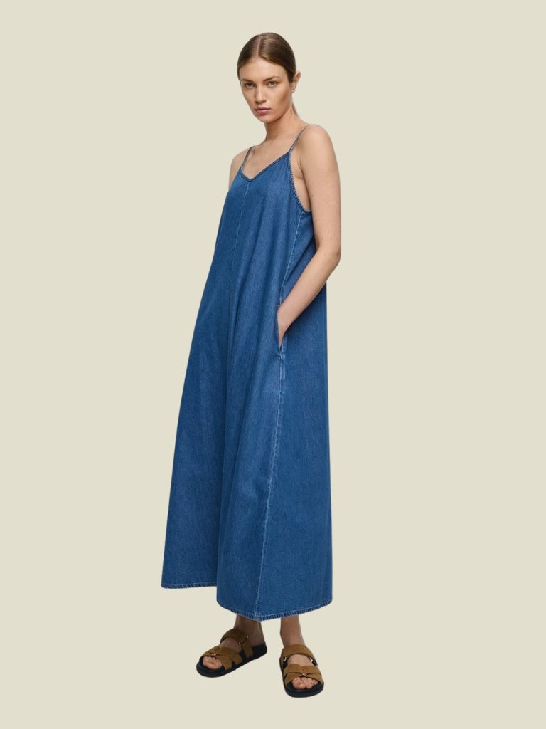 Dress Jolene Elena Strap Mid Blue Wash