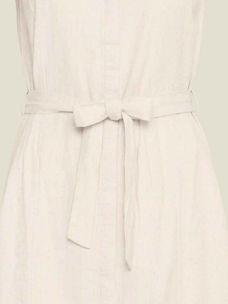 Dress Linno Natural Ecru