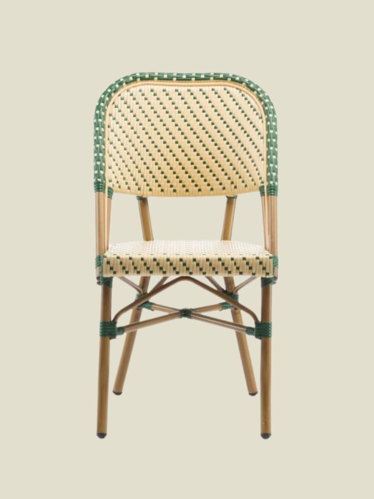 Bistro Chair Soufflot Green Beige