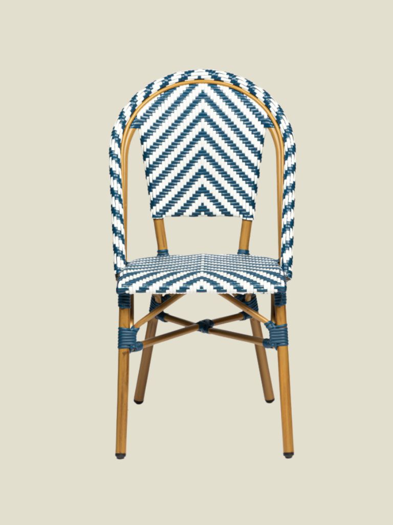 Bistro Chair Rivoli Blue White
