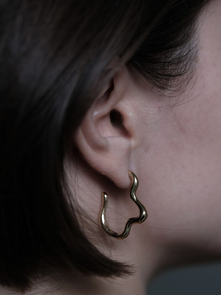 Earring Dent Thin Gold Plated