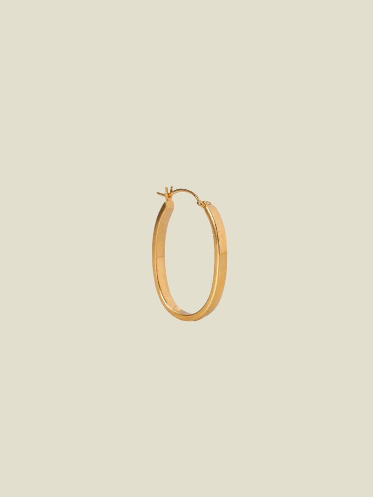 Earring Oval Hoop Gold