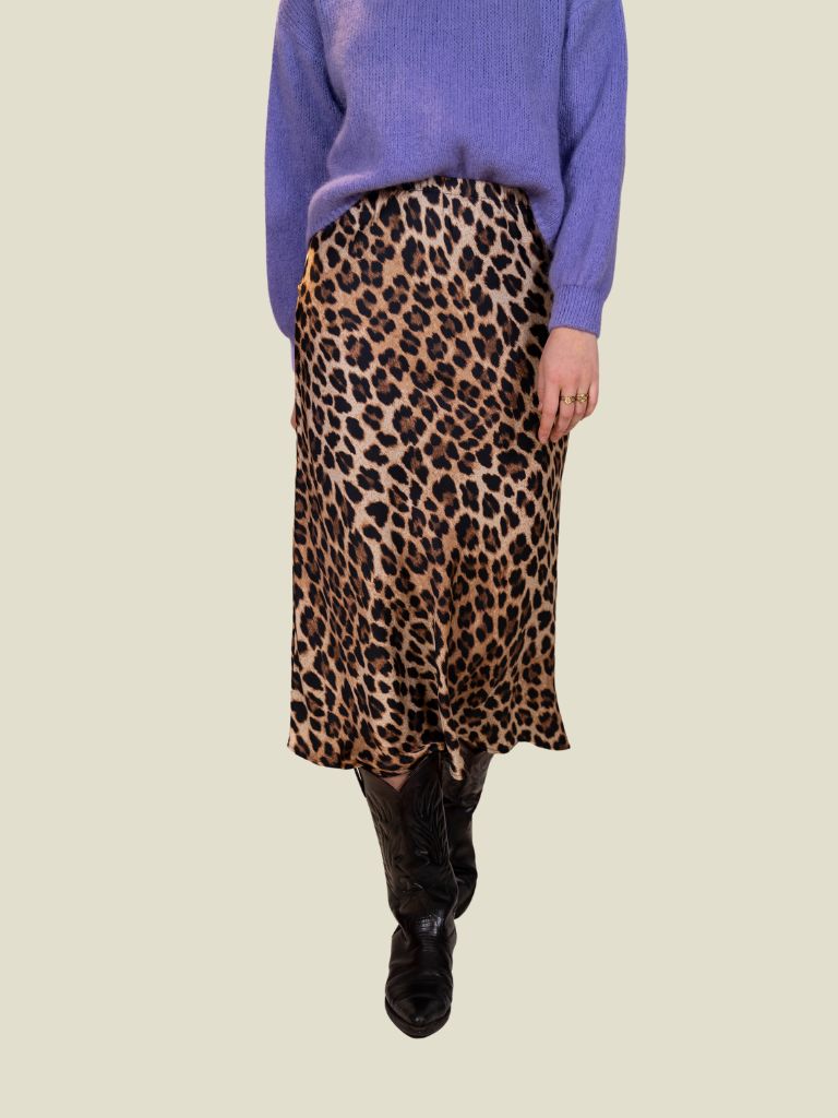 Elise Long Skirt Leopard