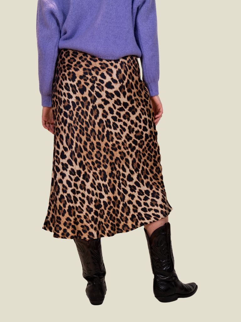 Elise Long Skirt Leopard