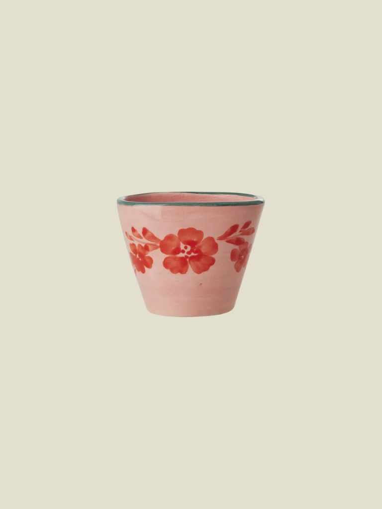 Espresso Cup Oval Flower Wine